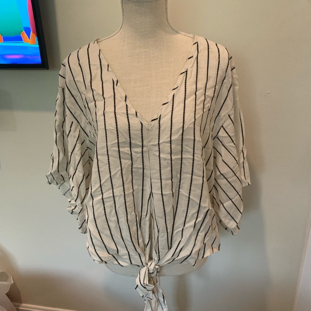 Black and White Blouse